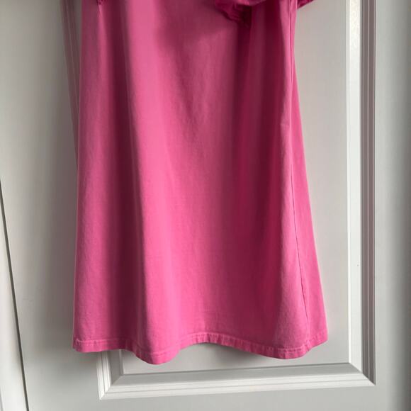 TCEC Candy Pink Knit Ruffle Sleeve Mini Dress Sz M Coquette Twee - Picture 4 of 11